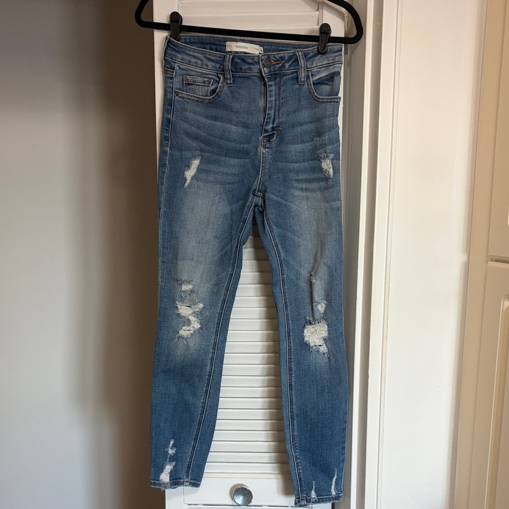 Hidden Distressed Blue Women's Jeans